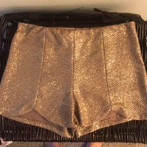 Gold Glitter shorts